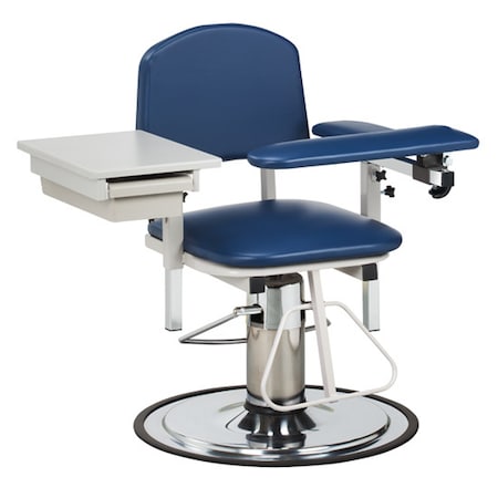 Clinton Padded, Blood Chair w/ Padded Flip Arm & Drawer, Burgundy 6320-3BG